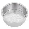Coffee Filter Basket, 51mm Portafilter Basket Double Layer Stainless Steel Pressurized Espresso Maker Filter Accessories, Silver (double serving) view 4