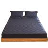 Fitted Sheet Queen,Quilted Waterproof Solid Color Mattress Protector, Bedroom Hotel Homestay Guest Room Fitted Sheets for Single Double Beds (Khaki 120 * 200cm) view 3