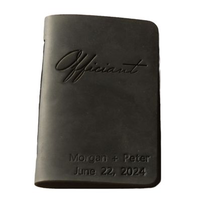 Personalized Officiant book,Wedding Officiant Book or Gift for Officiant, Luxury top quality genuine leather