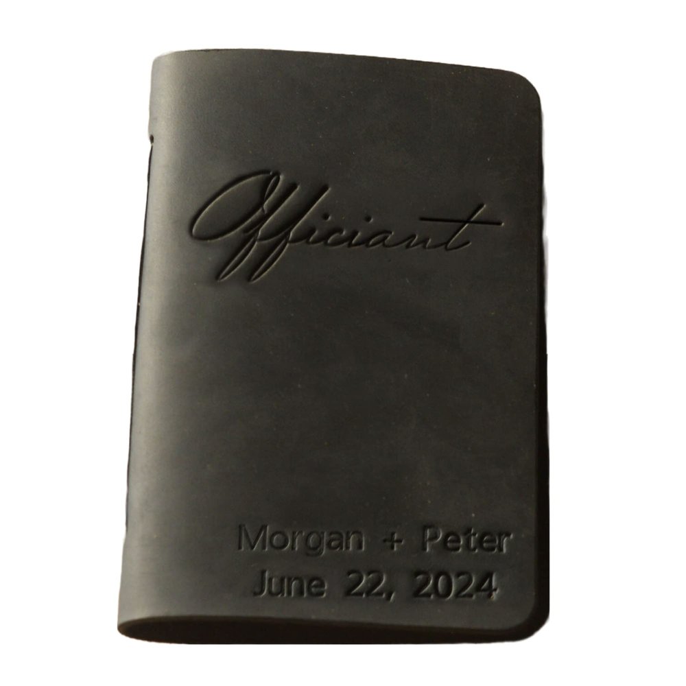 Personalized Officiant book,Wedding Officiant Book or Gift for Officiant, Luxury top quality genuine leather