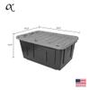 CX BLACK & YELLOW, 27-Gallon Heavy Duty Tough Storage Container & Snap-Tight Lid, Black & Grey (14.3H x 20.6W x 30.6D), Weather-Resistant Design and Stackable Organization Tote [2 Pack] view 2