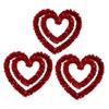 3pcs Wreath Heart Lovely Pendant Decor Valentine's Day Decoration Valentine's Day Hanging Pendant Wedding Decorations Valentine's Day Heart-Shape Decoration Valentine's Day Pendant view 1