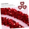 3pcs Wreath Heart Lovely Pendant Decor Valentine's Day Decoration Valentine's Day Hanging Pendant Wedding Decorations Valentine's Day Heart-Shape Decoration Valentine's Day Pendant view 2