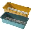 Cabilock 2pcs Transparent Flatware Tray Utensil Organizer: Chopsticks Storage Box with Lid, Plastic Utensil Drawer Organizer Silverware Drawer Organizer Tray Cooking Dinnerwar view 1