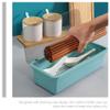 Cabilock 2pcs Transparent Flatware Tray Utensil Organizer: Chopsticks Storage Box with Lid, Plastic Utensil Drawer Organizer Silverware Drawer Organizer Tray Cooking Dinnerwar view 3