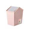 DYPASA Garbage Can Desktop Trash Can Girl Small 4L Living Room Cute Home Bedroom Mini Trash Can Small Flip Indoor Trash Can Wastepaper Basket (Color : Gray) view 1