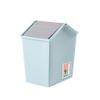 DYPASA Garbage Can Desktop Trash Can Girl Small 4L Living Room Cute Home Bedroom Mini Trash Can Small Flip Indoor Trash Can Wastepaper Basket (Color : Gray) view 2
