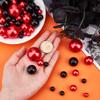 PH PandaHall 148pcs Pearls for Vase Filler Red Black No Hole Faux Beads Water Candle Beads Centerpieces Bead for Makeup Brush Holder New Year Home Table Decor 10/14/20/30mm view 4