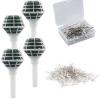 Arlai Box of 4 Bride Wedding Flower Bouquet Holder Foam Floral Handle Bouquet Holder Large for Bride Faux Flowers, Handheld Flowers Decoration with 100 Pieces Flower Bouquet Pins view 1