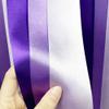 Purple Party Decoration Lavender Streamer Backdrop 197 Ft1.97" Wide Satin Ribbon Lilac Fringe Hanging Garland for Wedding Bridal Shower Bachelorette Birthday Baby Shower Graduation Hen Party Supplies view 4