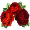 Abeigoi Red Rose Bath Rugs,Toilet Rugs U Shaped,Washable Thick Soft Floor Carpet Non-Slip Shaggy Flower Area Rugs for Bathroom Tub Shower,Red view 4