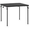 34" Square Resin Fold-in-Half Table, Rich Black view 1