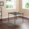 34" Square Resin Fold-in-Half Table, Rich Black view 2