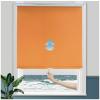 Sunshade roller blinds with suction cups,Lightweight blackout Shades,retractable Temporary Windows Blinds,privacy protection,UV protection roll up Shades,cordless Drape,Orange-35125cm14*49in view 1