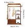 HIHELO Standing Coat Rack Creative Coat Rack Floor-to-Ceiling Bedroom with Double-Layer Drawer Shelf Living Room Shoe Changing Stool Coat Racks (Size : 100 * 38 * 170cm) view 2
