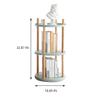 360 Rotating Bookshelf Storage Shelf, 3 Tier Bookcase with Large-Capacity Storage Space, Modern Multifunctional Storage Rack, Compact Standing Shelf for Living Room, Bedroom, Study Room, Kitchen view 3