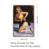 Allijune Metal Pinup Cute Injury Ice Skate Girl 1953 Reproduction, Style Pinup Waitress,Sexy Girl Wall Art, Garage Metal Sign for Man Cave Bar Garage Tools Wall Decor,Metal Tin Sign 5.5 X 8 Inch view 2