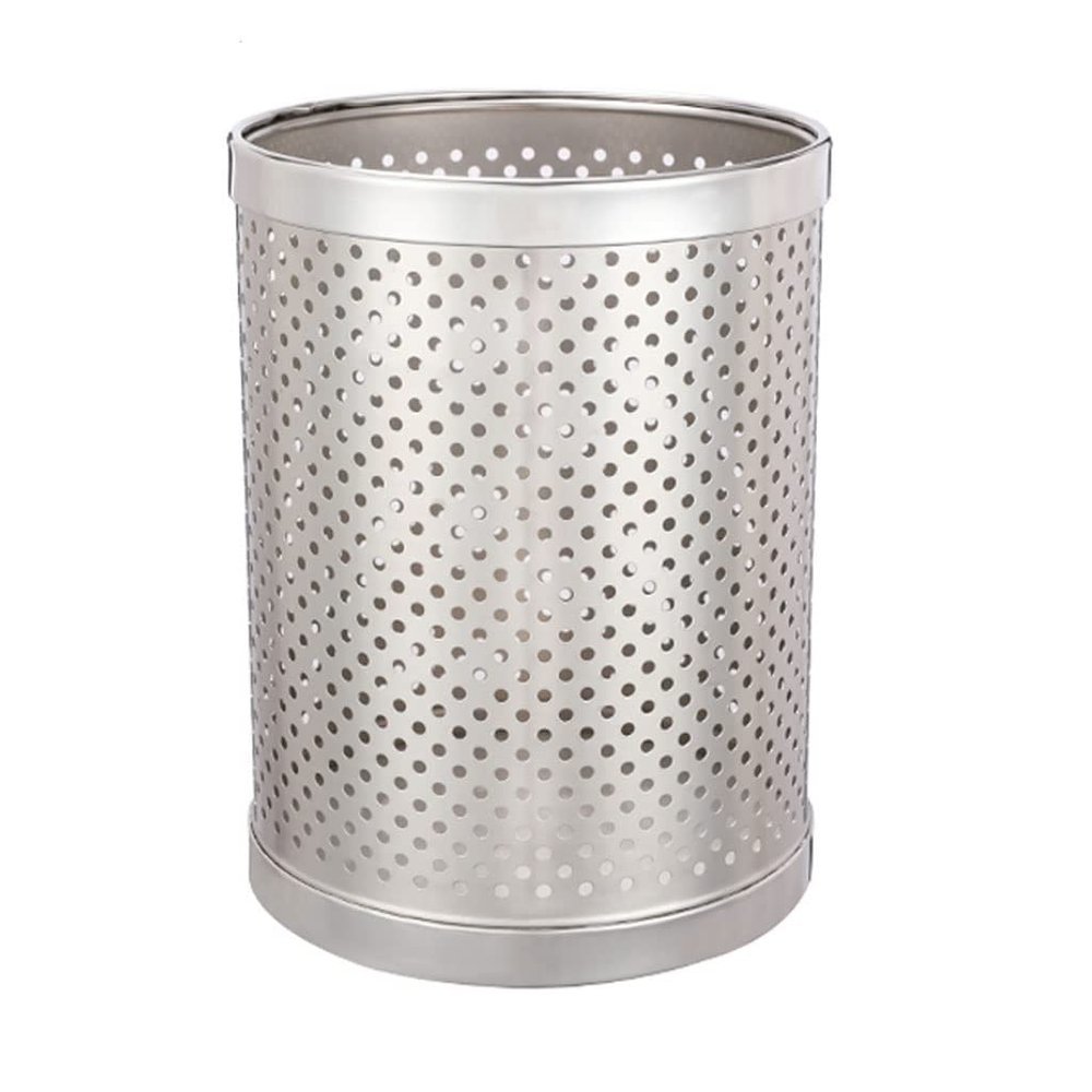 KYUSAR Trash Can Garbage Bin Stainless Steel Trash Can, Garbage Can Waste Basket Trash Bin Rubbish Bin for Bathroom, Kitchen, Home Offices, Bedroom Waste Bins Recycling Bins (Color : OneColor)