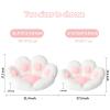 PITIKI Cat Paw Cushion Kawaii Chair Cushions 31.4 x 27.5 inch Cute Stuff Seat Pad Comfy Lazy Sofa Office Floor Pillow for Gaming Chairs Room Decor (31.4 x 27.5 inches80 x 70 cm), White view 3