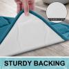 OLANLY Memory Foam Bath Mat Rug 70x24, Ultra Soft and Absorbent Bathroom Rugs, Non-Slip, Comfortable, Machine Washable Bath Carpet for Bathroom Floor, Shower and Home Decor Accessories, Peacock Blue view 4