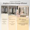 QueenFun 36x30 Lighted Medicine Cabinet with Mirror & Clock -Surface or Recessed Aluminum Medicine Cabinet with Dimmable Light & Outlet, Anti-Fog, Built-in Sensing Light, Assembly-Free view 4