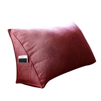 BRAHMIHITA Headboard Wedge Pillows Detachable and Washable Backrest Reading Pillows Comfortable Waist Protection Triangular Bed Wedge Pillow