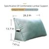 BRAHMIHITA Headboard Wedge Pillows Detachable and Washable Backrest Reading Pillows Comfortable Waist Protection Triangular Bed Wedge Pillow view 3