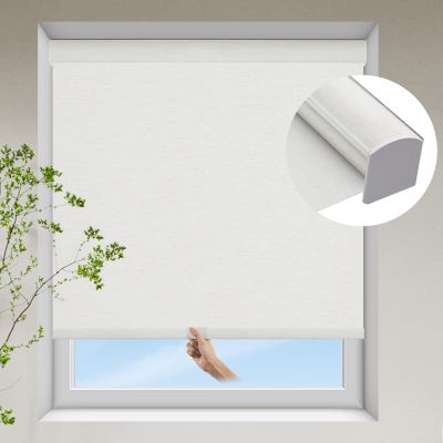 Tonature Cordless Faux Linen Light Filtering Roller Blinds for Window, Room Darkening Roller Windows Shades Anti-UV Roller Blinds for Bedroom, Living Room, Home Office,Nursery(77.5" W x 64" H,Cream)