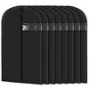 Garment Bags for Hanging Clothes 8 packs Washable Black Suit Bags for Closet Storage and Travel with Clear Window (43 inches) view 1