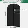 Garment Bags for Hanging Clothes 8 packs Washable Black Suit Bags for Closet Storage and Travel with Clear Window (43 inches) view 2