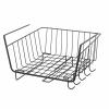 LYBLY Under Shelf Basket, Under Cabinet Basket No Drilling Undershelf Storage Basket Kitchen Hanging Under Shelf Storage Wire Basket/58 (Color : Black) view 1