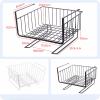 LYBLY Under Shelf Basket, Under Cabinet Basket No Drilling Undershelf Storage Basket Kitchen Hanging Under Shelf Storage Wire Basket/58 (Color : Black) view 4