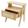 DNYSYSJ Bedside Table 16.9 * 12.2 * 19.7in Bamboo Nightstand,Storage Cabinet Organizer,Multifunctional Sofa Side Table,Wooden Bedroom Office Storage Side Table with Open Shelf view 3