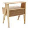 DNYSYSJ Bedside Table 16.9 * 12.2 * 19.7in Bamboo Nightstand,Storage Cabinet Organizer,Multifunctional Sofa Side Table,Wooden Bedroom Office Storage Side Table with Open Shelf view 4