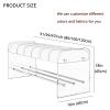 Shoe Cabinet Premium Entryway Bench Shoe Rack Bench,Acrylic Shoe Storage Bench End of Bed Bench,Comfy Upholstered Bench Entry Shoe Bench Bedroom Bench-Orange Leather 80x40x45cm ( Color : Gray Leather view 3