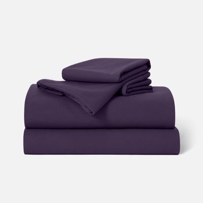 1000-Thread-Count-My-Egyptian-Giza-Cotton-Dream-Sheets-%-Pillow-Set, 4-Piece Giza Bed Sheet, Fits Mattress 12" Deep Pocket, 1000-TC High Thread Count Soft Giza Sateen Sheets - Short King, Plum