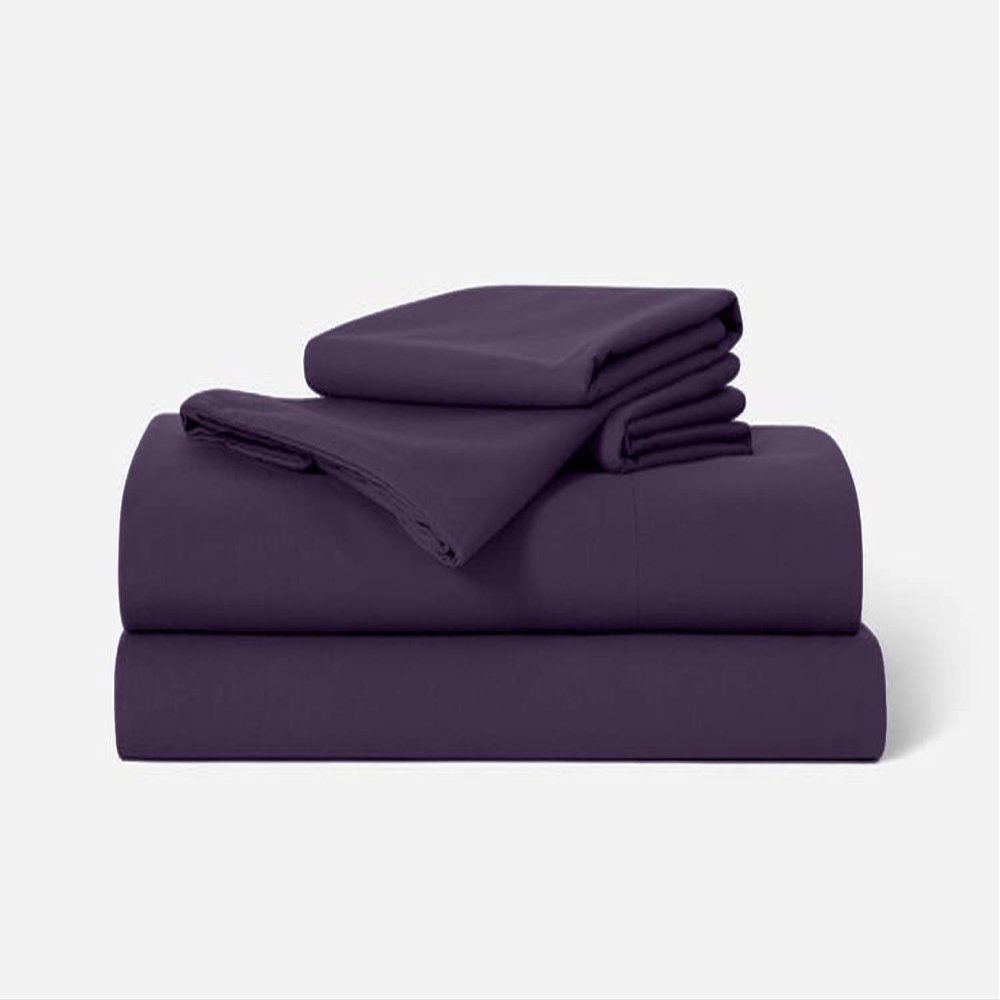 1000-Thread-Count-My-Egyptian-Giza-Cotton-Dream-Sheets-%-Pillow-Set, 4-Piece Giza Bed Sheet, Fits Mattress 12" Deep Pocket, 1000-TC High Thread Count Soft Giza Sateen Sheets - Short King, Plum
