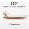 1000-Thread-Count-My-Egyptian-Giza-Cotton-Dream-Sheets-%-Pillow-Set, 4-Piece Giza Bed Sheet, Fits Mattress 12" Deep Pocket, 1000-TC High Thread Count Soft Giza Sateen Sheets - Short King, Plum view 3