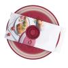 2 in 1 Microwave Splatter Cover, Microwave Cover for Heating Food, Collapsible Microwave Plate Cover, Easy Storage Dish Cover, Kitceh Drain Basket for Vegetables, Fruits Washing(Red) view 2