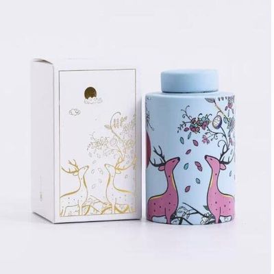 Tea Jars Storage Tea Jars Storage Ceramic Tea Canister Salt Dispenser Tea Dispenser Sugar jar Tea Storage Jars (Color : C, Size : 7X7X10CM)