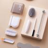 Silicone Toilet Brush - Soft Flat Toilet Brush and Holder,Silicone Flex Toilet Brush and Bathroom Crevices Brush, Compact Toilet Bowl Cleaner Brush Set, Wall Mounted/Floor Standing. (White) view 2