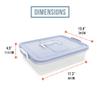 Chef Pomodoro Large Pizza Dough Proofing Box with 2 Trays and 2 Lids, 17.3 x 13.4, Pizza Dough Container with Lid Fits 6-8 Dough Balls, Pizza Dough Tray With Convenient Carry Handle (Blue) view 2