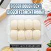 Chef Pomodoro Large Pizza Dough Proofing Box with 2 Trays and 2 Lids, 17.3 x 13.4, Pizza Dough Container with Lid Fits 6-8 Dough Balls, Pizza Dough Tray With Convenient Carry Handle (Blue) view 4