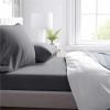 AHJ Beddings Comforter Set 7 Piece Bed in a Bag with 300GSM Comforter and 15 inch Deep Pocket Sheet Set - 600 Thread Counts, 100% Egyptian Cotton - Queen Size, Elephant Grey Solid view 3