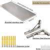 BLOHDI Bar Table, Folding Wall Tables Folding Kitchen Table Work Table | Small Space Saving Hanging Table Small, Stainless Steel (Size : 120 * 30cm) view 2