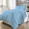AHJ Beddings Comforter Set 7 Piece Bed in a Bag with 300GSM Comforter and 8 inch Deep Pocket Sheet Set - 600 Thread Counts, 100% Egyptian Cotton - Olympic Queen Size, Sky Blue Solid view 1