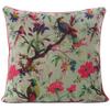 Mam Treasures Velvet Floral Flower Bird Throw Pillow Sofa Cushion Cover Case Couch Bohemian Accent Colorful Boho Chic Indian Handmade Cover Only (20X20 Inches, Olive) view 1