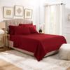 AHJ Beddings Comforter Set 7 Piece Bed in a Bag with 300GSM Comforter and 24 inch Deep Pocket Sheet Set - 600 Thread Counts, 100% Egyptian Cotton - Emperor Size, Burgundy Solid view 4
