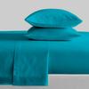 AHJ Beddings Comforter Set 7 Piece Bed in a Bag with 300GSM Comforter and 15 inch Deep Pocket Sheet Set - 600 Thread Counts, 100% Egyptian Cotton - Olympic Queen Size, Turquoise Blue Solid view 2