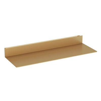 LXBAMKEA 3PCS Floating Shelves, Wall Mounted Illuminated Shelves with LED Warm Light, Home Office Commercial Bar Metal Display Stand, Ornament Storage Racks, Bookshelf (Color : Gold, Size : 100x20x6